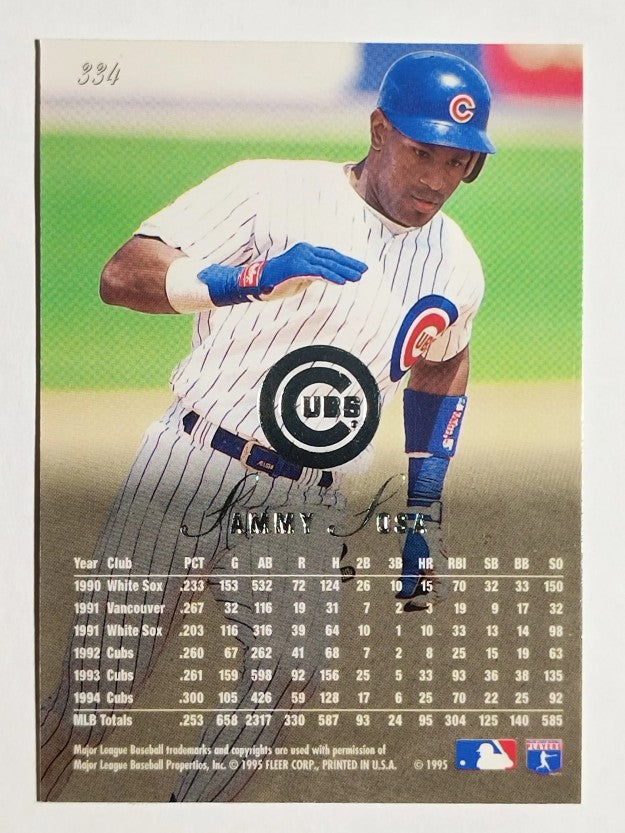 1995 Flair #334 Sammy Sosa