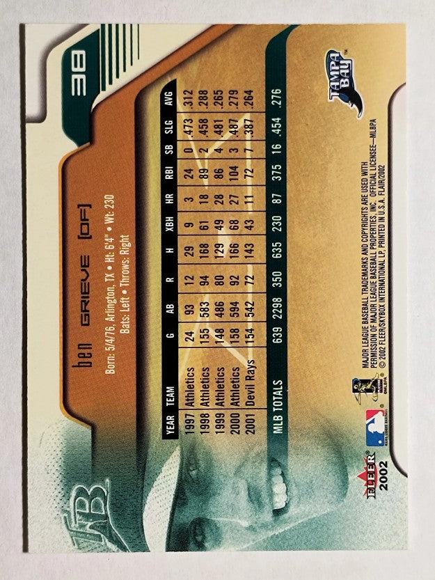 2002 Flair #38 Ben Grieve