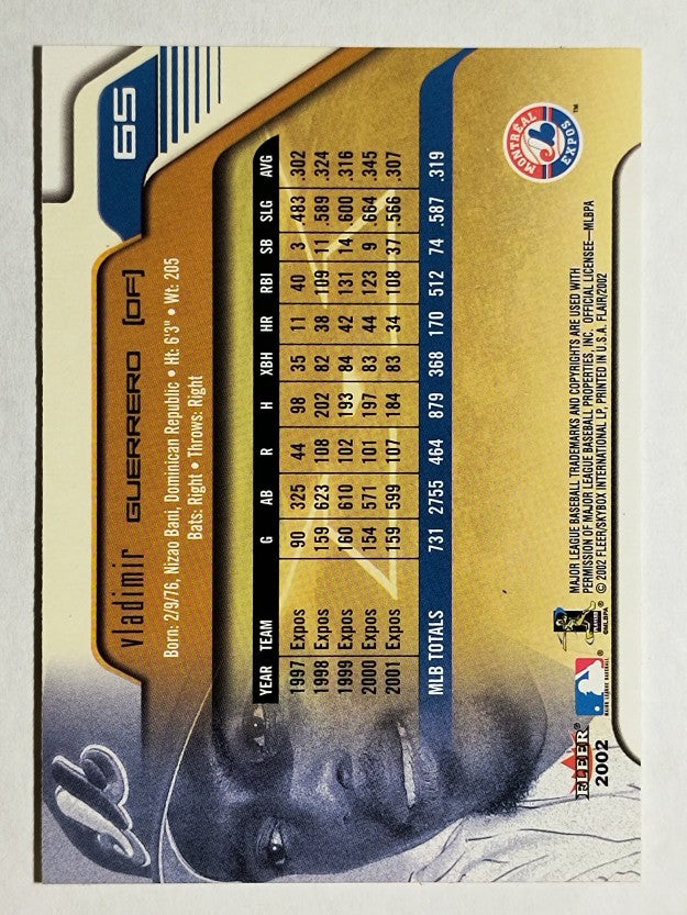 2002 Flair #65 Vladimir Guerrero