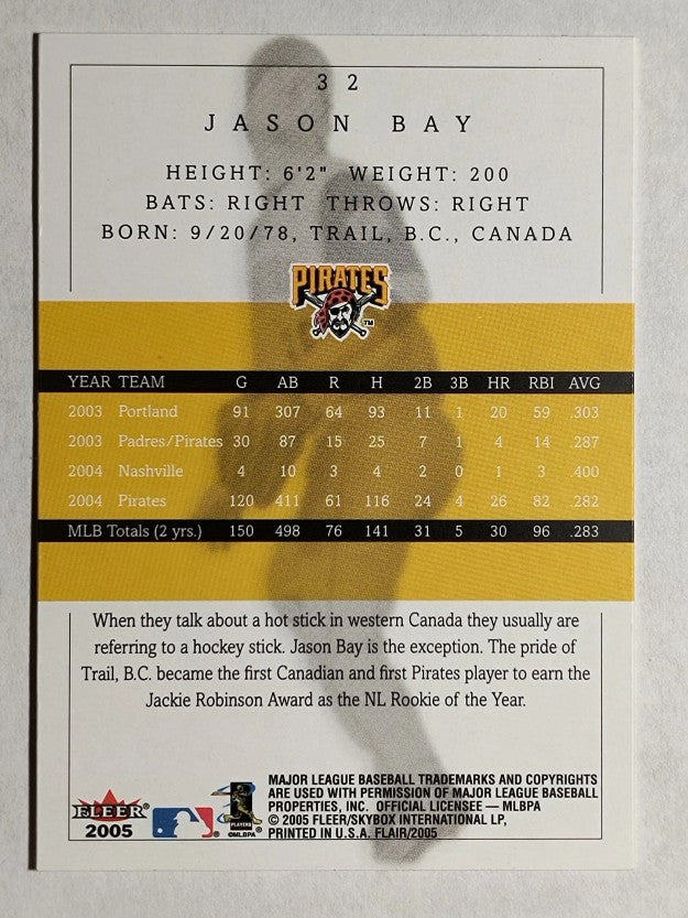 2005 Flair #32 Jason Bay