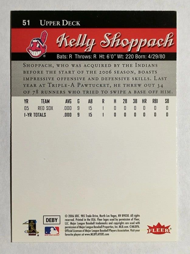 2006 Flair Showcase #51 Kelly Shoppach UD