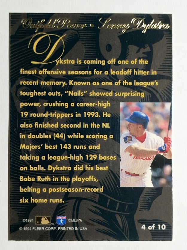 1994 Flair Outfield Power #4 Lenny Dykstra