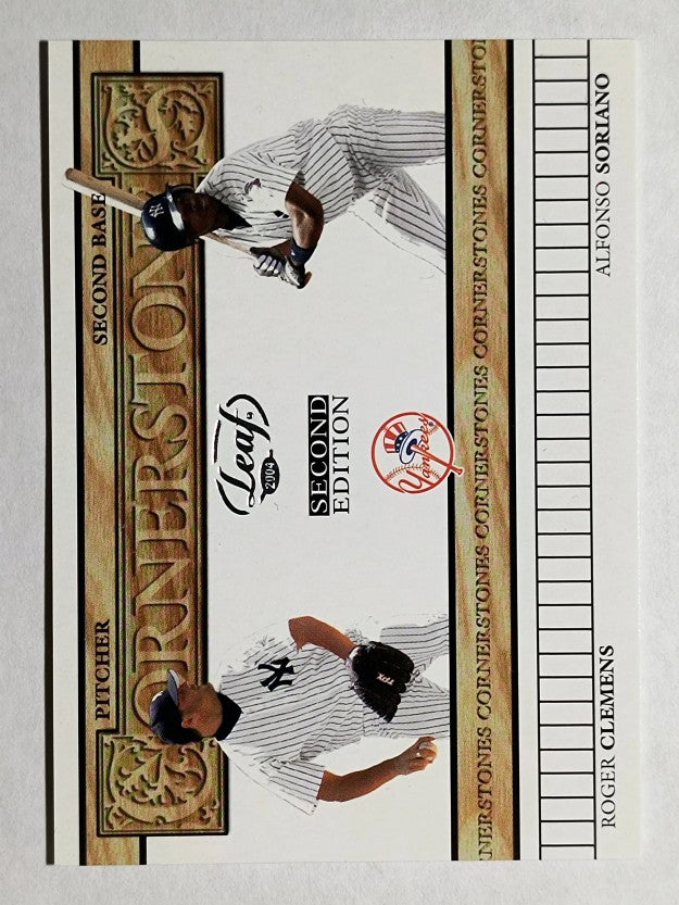 2004 Leaf Cornerstones Second Edition #3 Roger Clemens/Alfonso Soriano