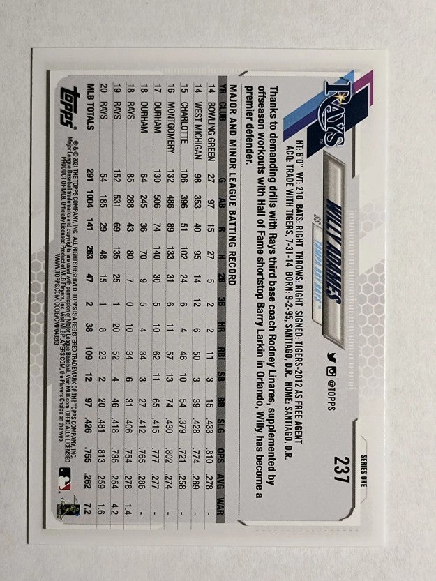 2021 Topps #237 Willy Adames