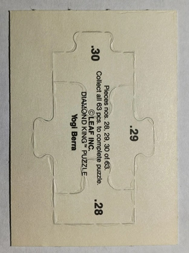 1990 Leaf Yogi Berra Puzzle #28 Berra Puzzle 28-30