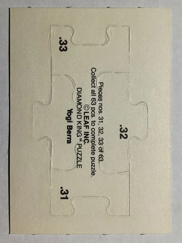 1990 Leaf Yogi Berra Puzzle #31 Berra Puzzle 31-33