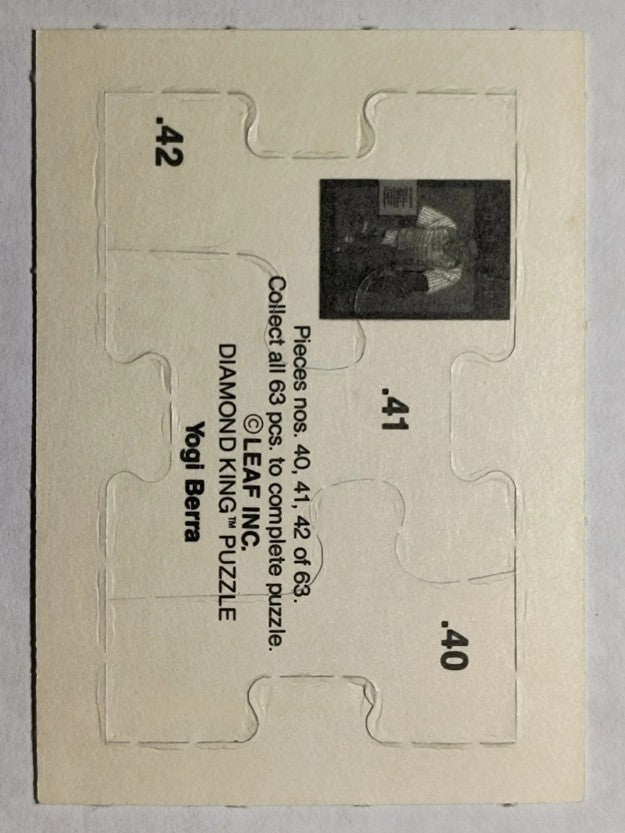 1990 Leaf Yogi Berra Puzzle #40 Berra Puzzle 40-42