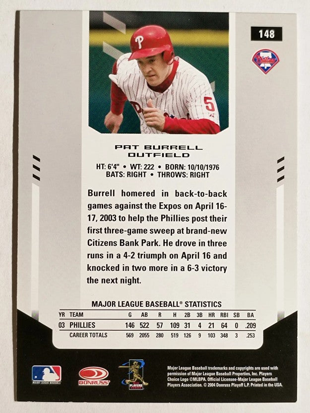 2004 Leaf Certified Materials #148 Pat Burrell