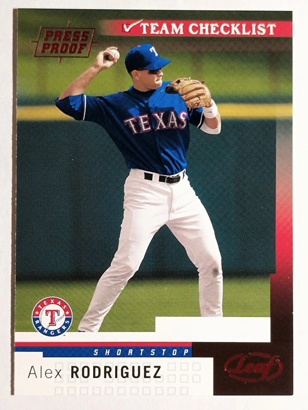 2004 Leaf Press Proofs Red #284 Alex Rodriguez TC