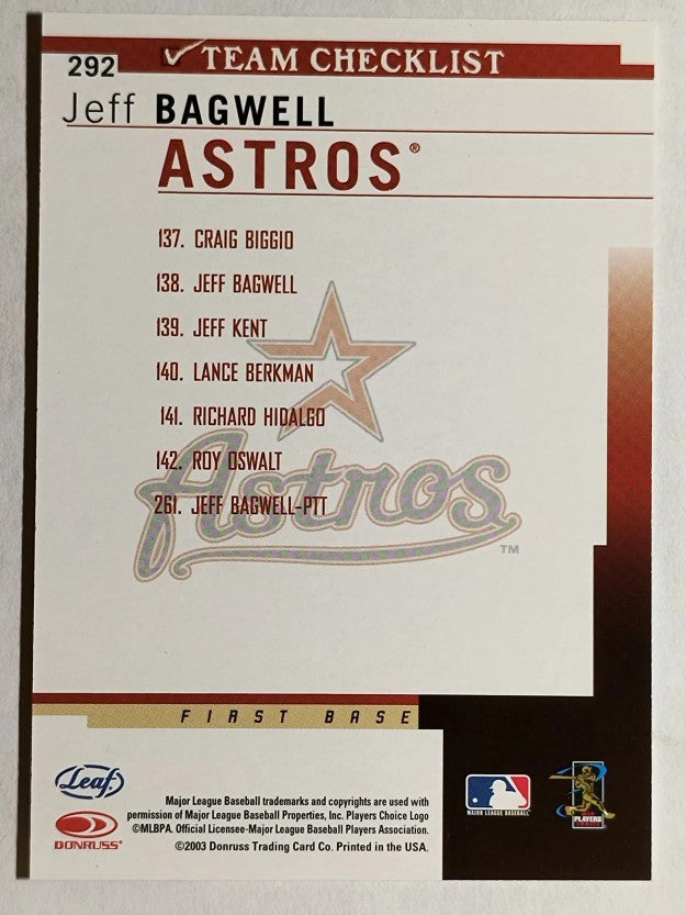 2004 Leaf Second Edition #292 Jeff Bagwell TC