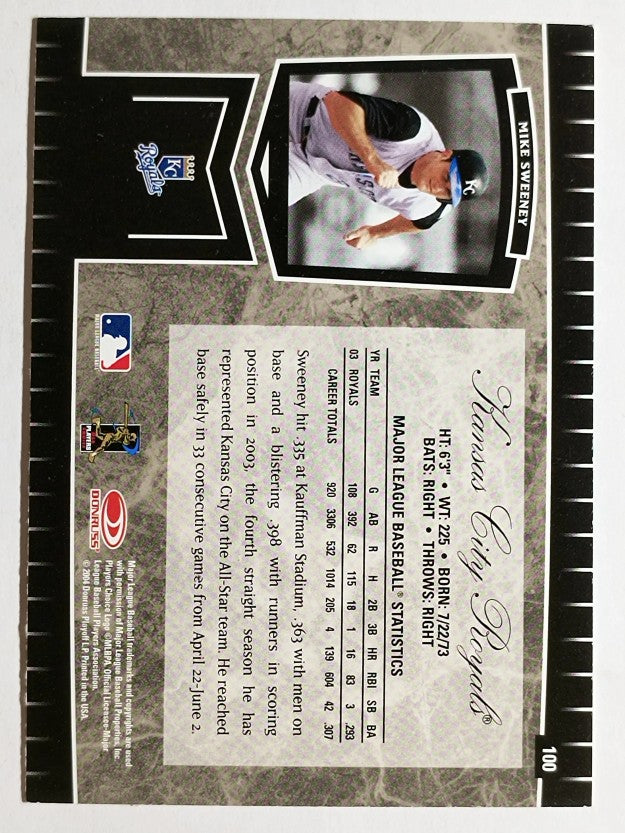 2004 Leaf Certified Cuts #100 Mike Sweeney