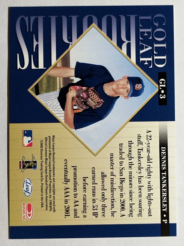 2002 Leaf Gold Rookies #3 Dennis Tankersley