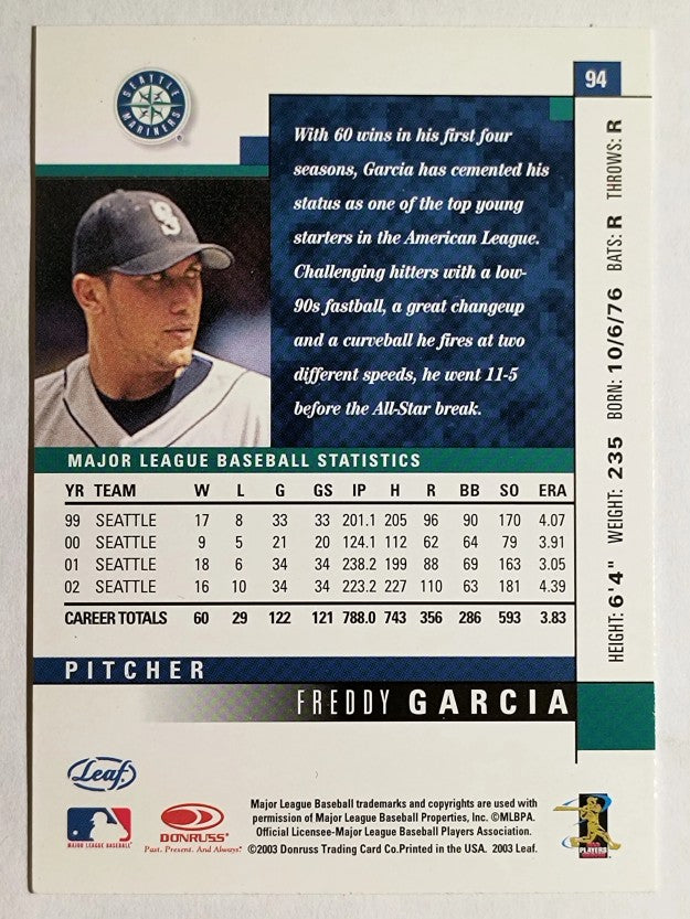 2003 Leaf #94 Freddy Garcia