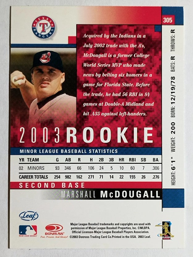 2003 Leaf #305 Marshall McDougall ROO