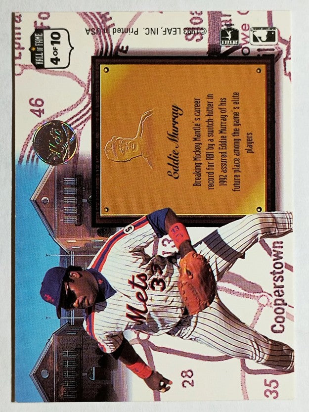 1993 Leaf Heading for the Hall #4 Eddie Murray