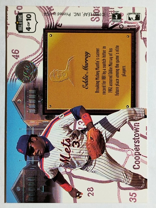 1993 Leaf Heading for the Hall #4 Eddie Murray (NM)