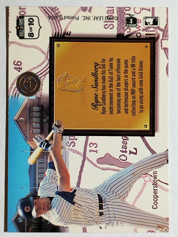 1993 Leaf Heading for the Hall #8 Ryne Sandberg
