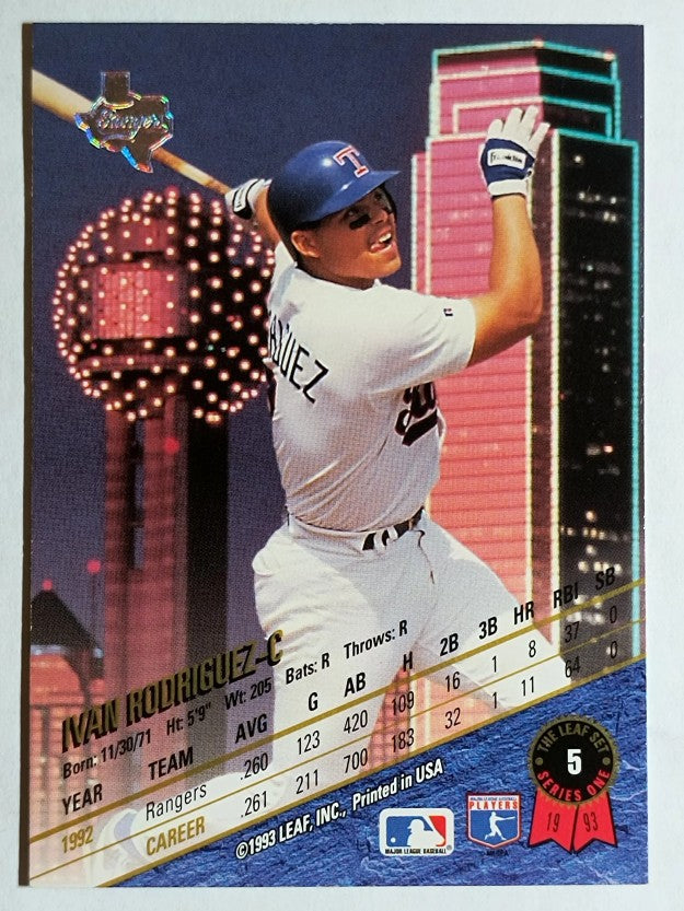 1993 Leaf #5 Ivan Rodriguez