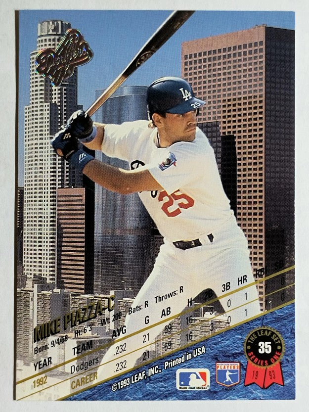 1993 Leaf #35 Mike Piazza
