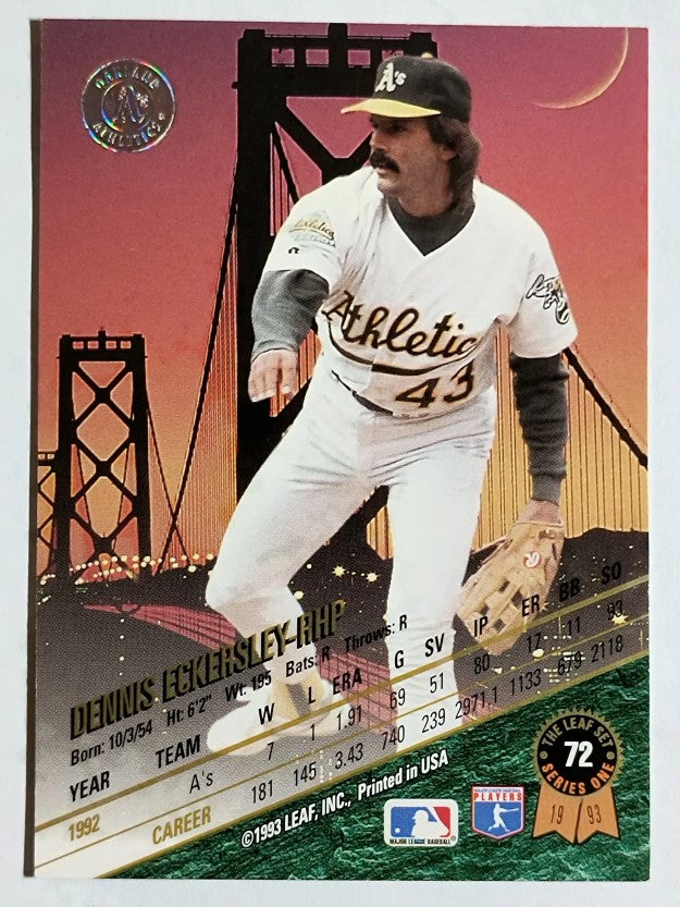 1993 Leaf #72 Dennis Eckersley