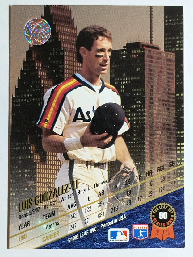 1993 Leaf #90 Luis Gonzalez