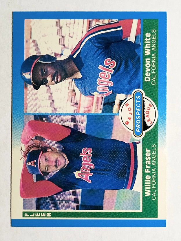 1987 Fleer #646 Devon White RC/Willie Fraser RC