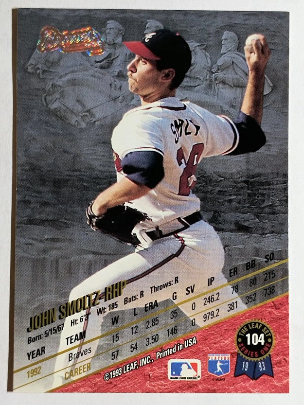 1993 Leaf #104 John Smoltz