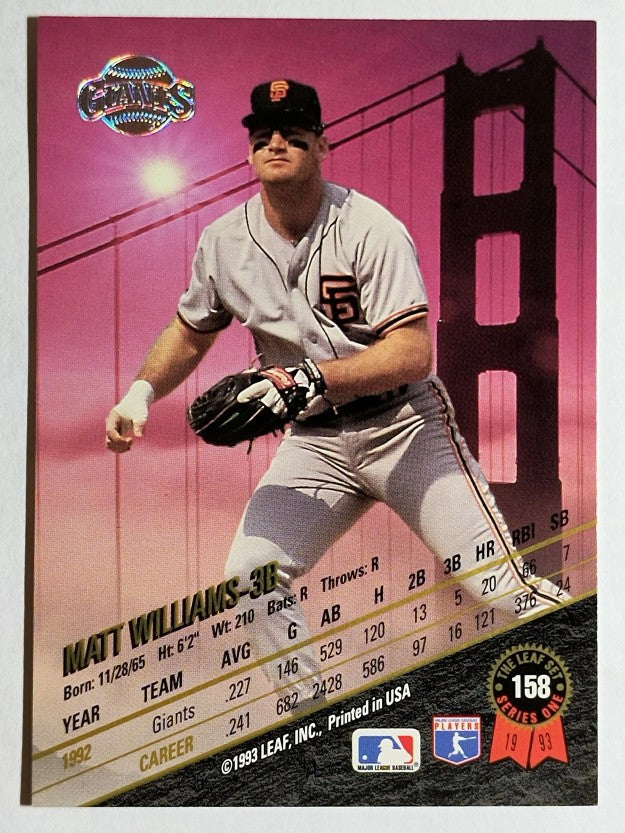 1993 Leaf #158 Matt Williams