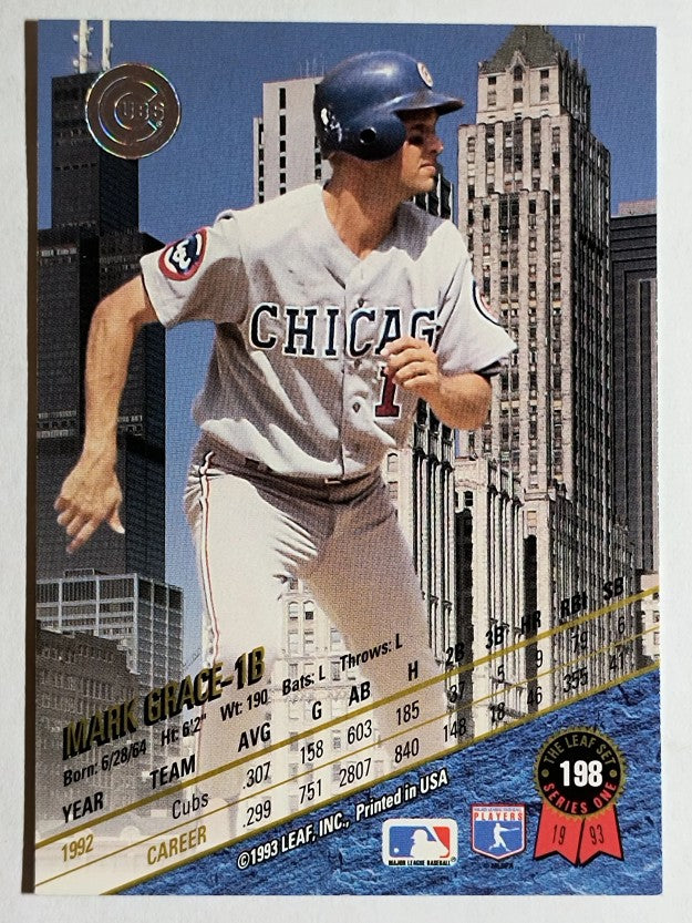 1993 Leaf #198 Mark Grace