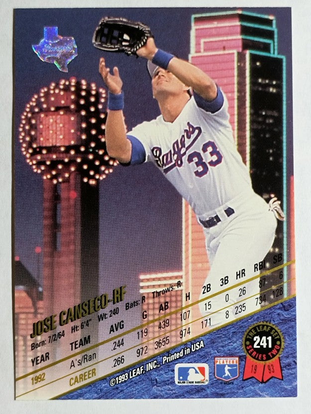 1993 Leaf #241 Jose Canseco