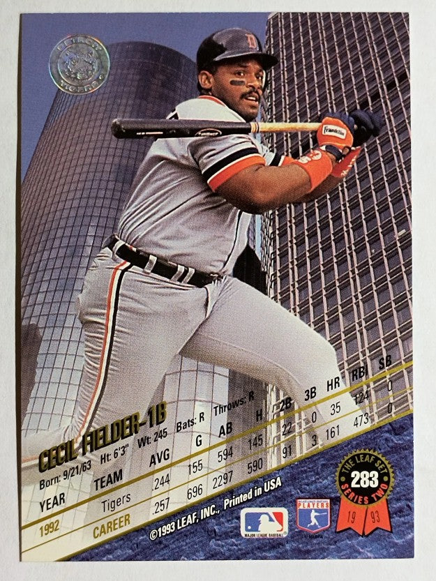 1993 Leaf #283 Cecil Fielder