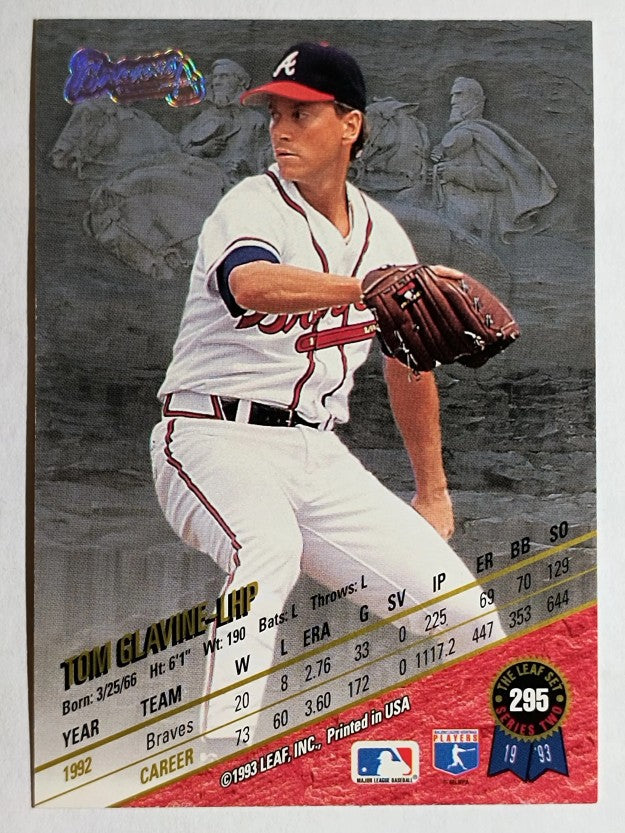 1993 Leaf #295 Tom Glavine