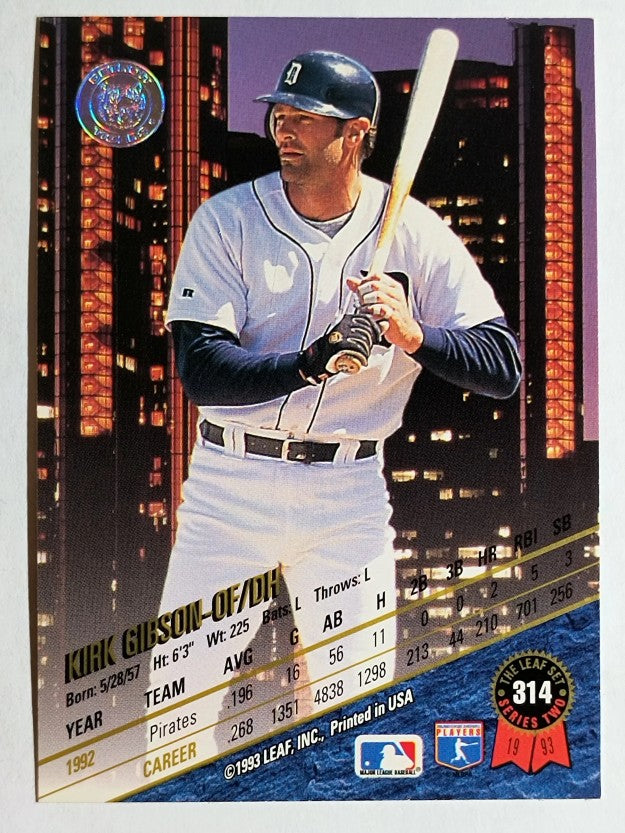 1993 Leaf #314 Kirk Gibson