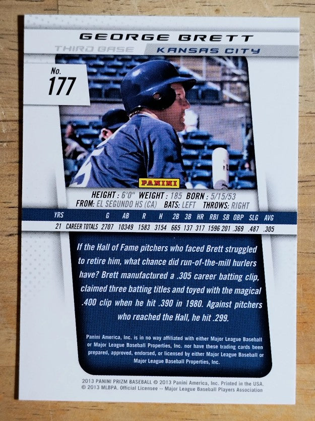 2013 Panini Prizm #177 George Brett