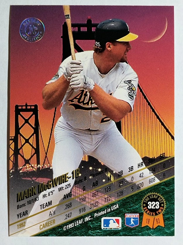 1993 Leaf #323 Mark McGwire