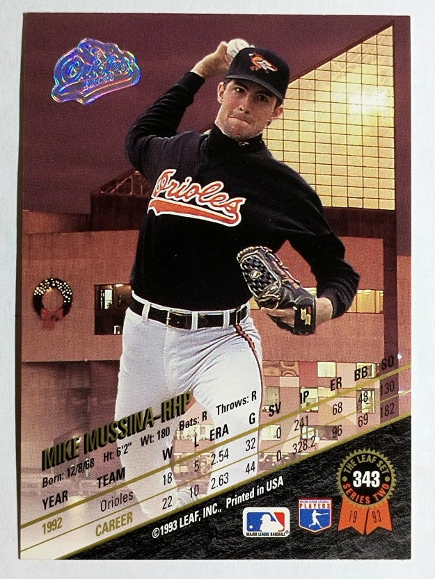 1993 Leaf #343 Mike Mussina