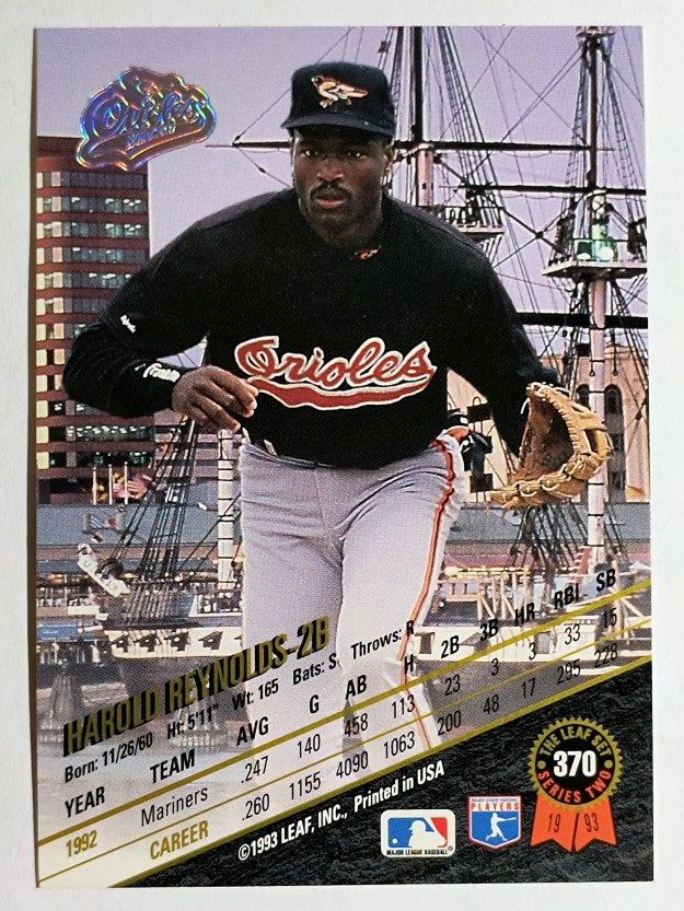 1993 Leaf #370 Harold Reynolds