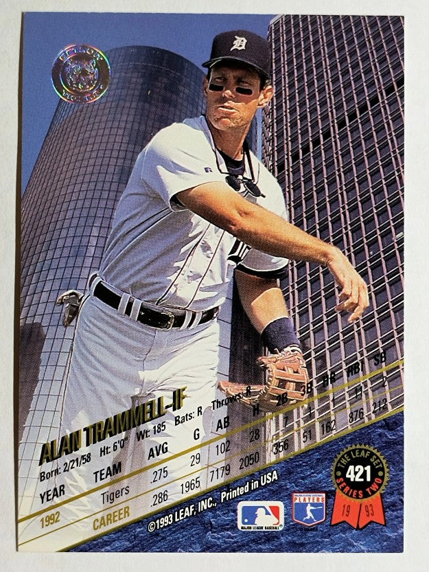 1993 Leaf #421 Alan Trammell