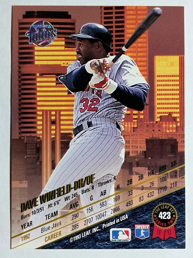 1993 Leaf #423 Dave Winfield
