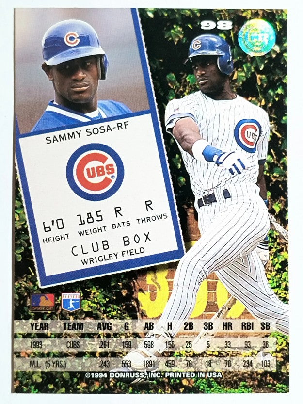 1994 Leaf #98 Sammy Sosa