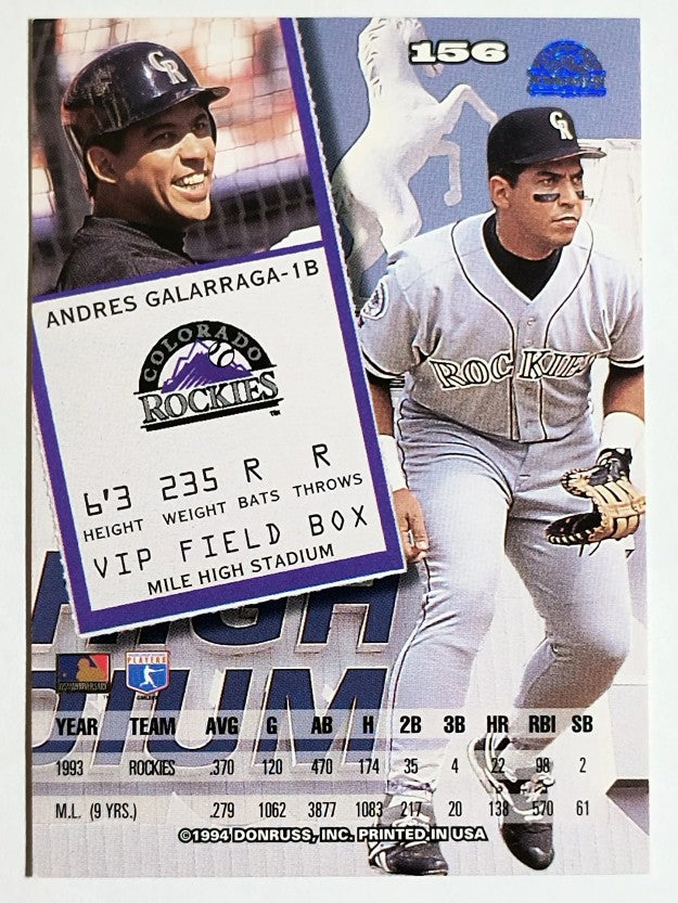 1994 Leaf #156 Andres Galarraga