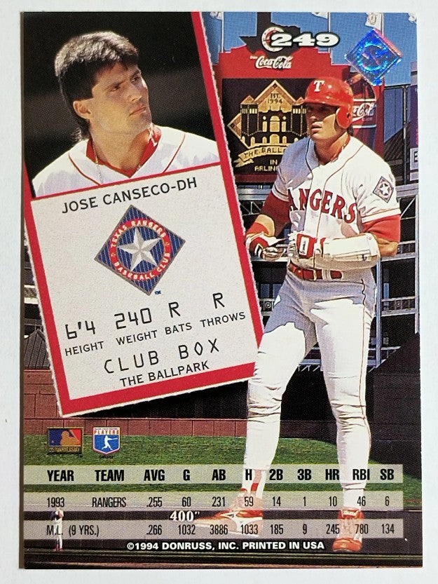 1994 Leaf #249 Jose Canseco