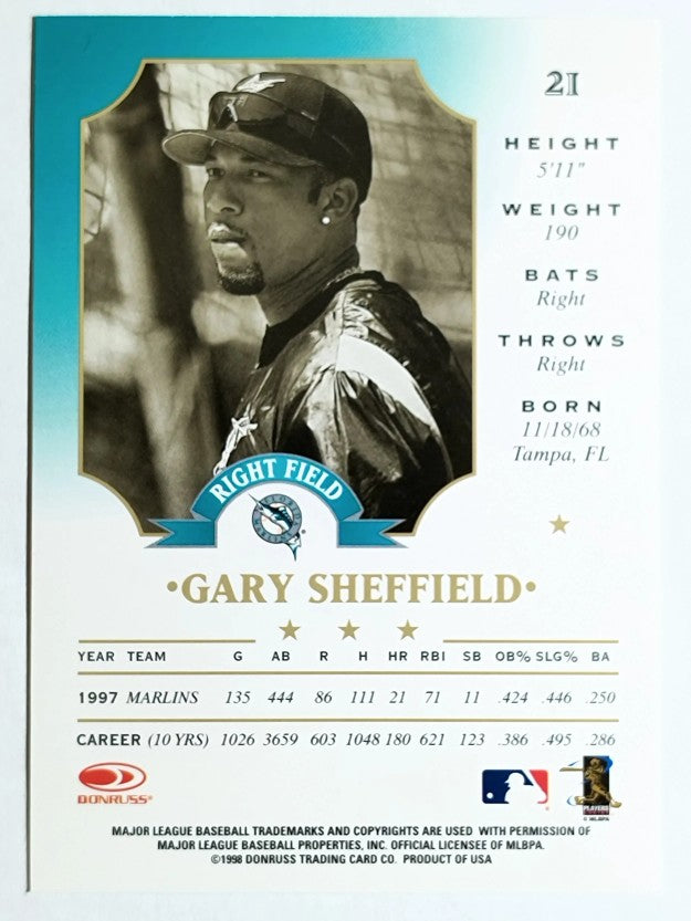 1998 Leaf #21 Gary Sheffield