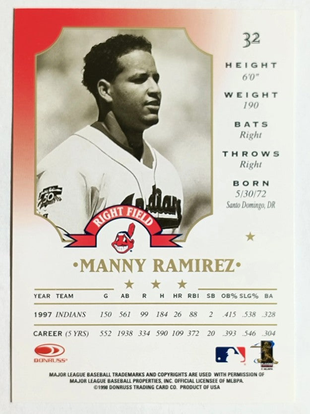 1998 Leaf #32 Manny Ramirez