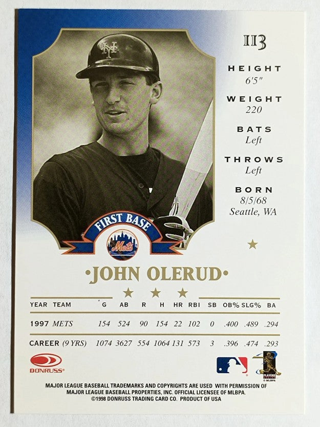 1998 Leaf #113 John Olerud