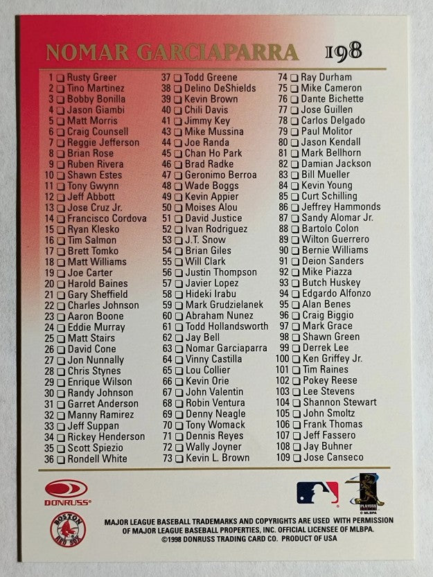 1998 Leaf #198 Nomar Garciaparra CL