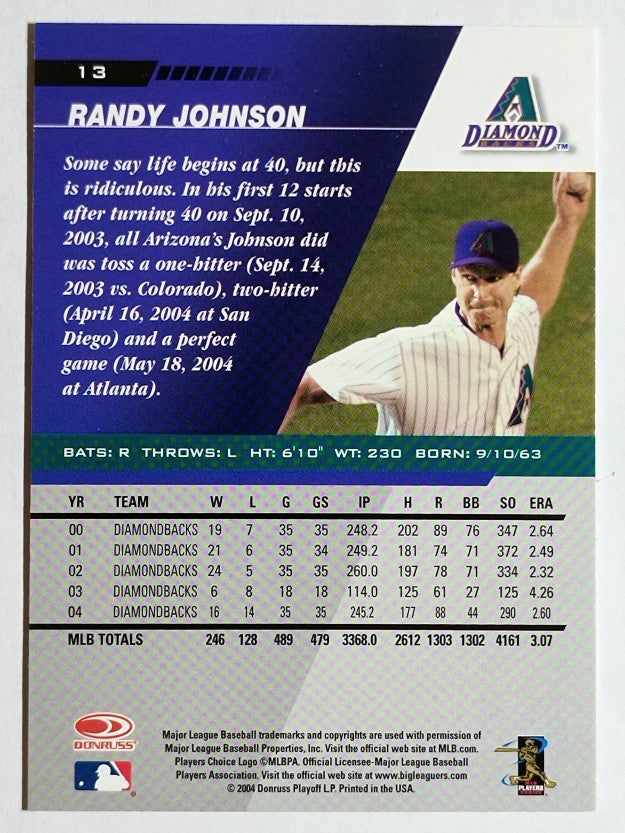 2005 Leaf #13 Randy Johnson