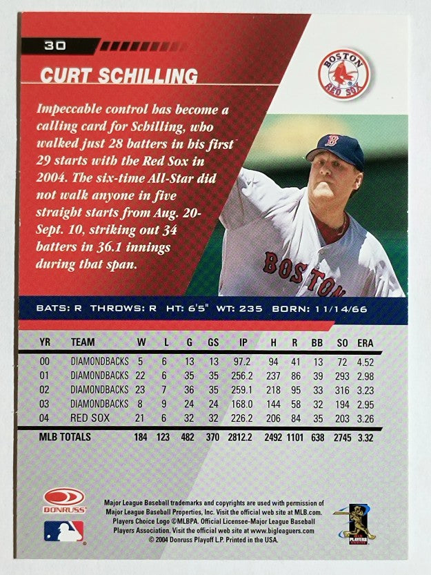 2005 Leaf #30 Curt Schilling
