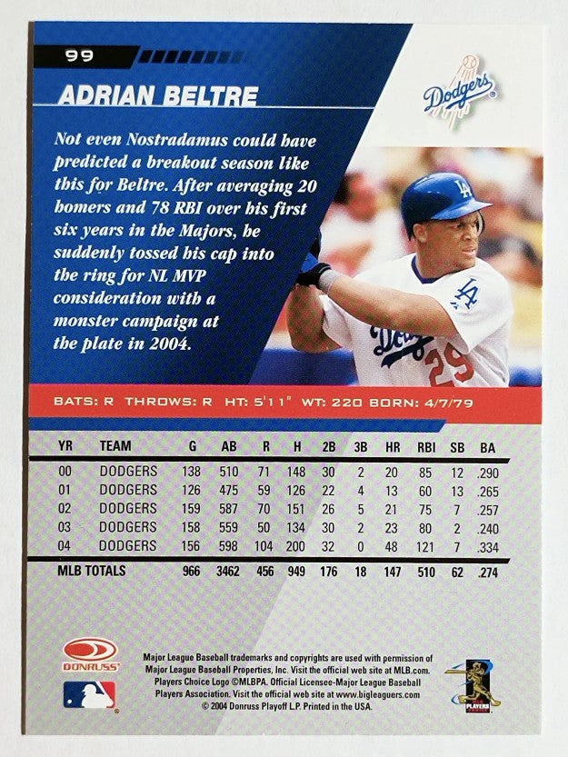 2005 Leaf #99 Adrian Beltre