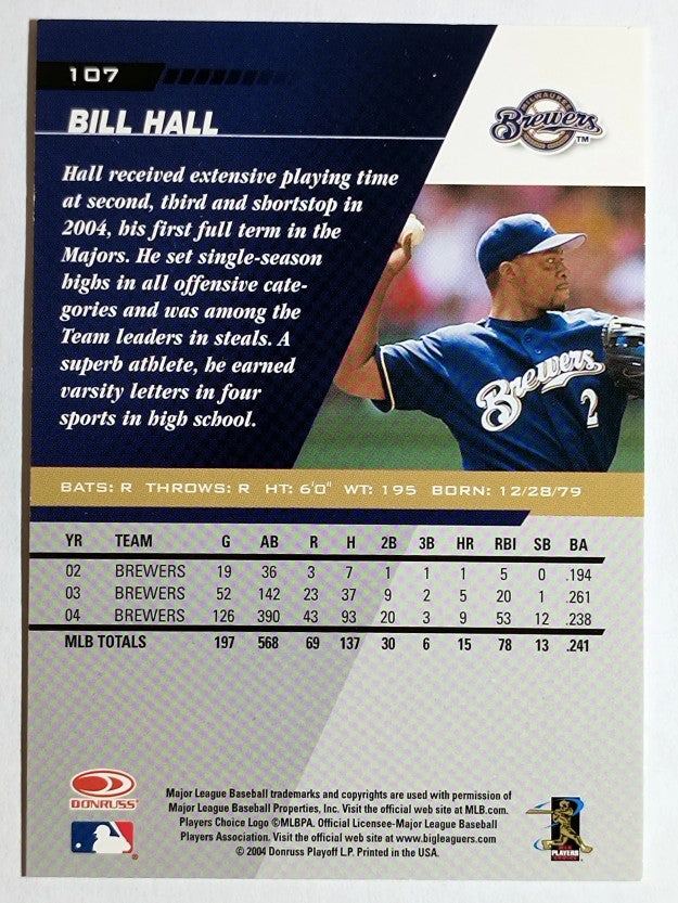 2005 Leaf #107 Bill Hall